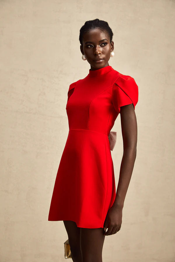 VESTIDO LAZO PERLADO