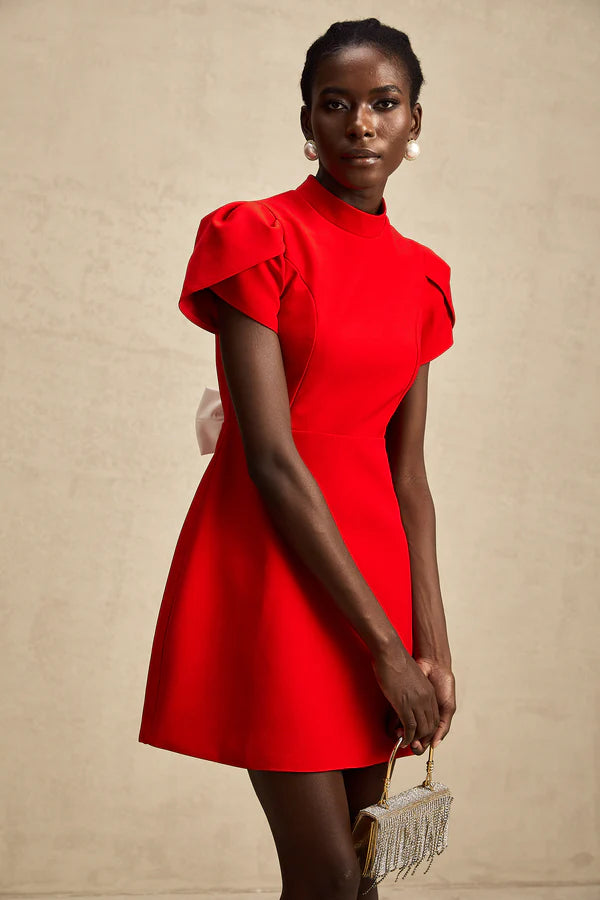 VESTIDO LAZO PERLADO