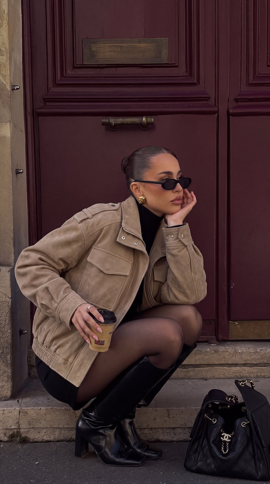 CHAQUETA ANTE MARFIL