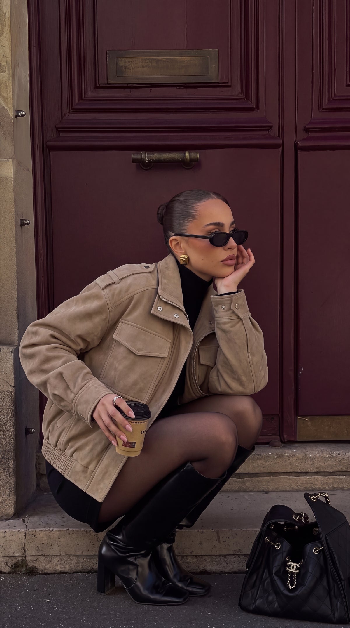 CHAQUETA ANTE MARFIL