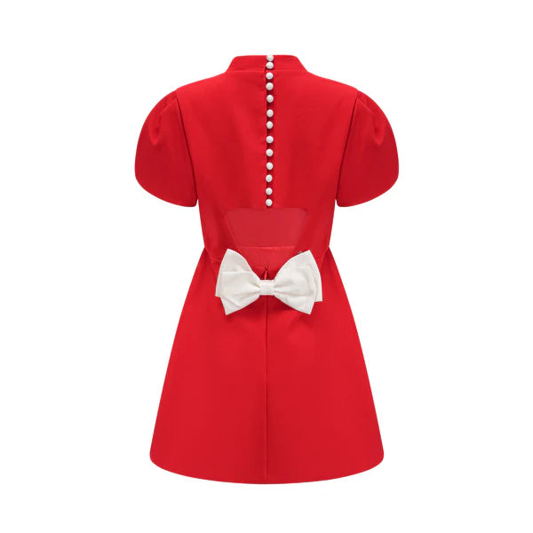 VESTIDO LAZO PERLADO