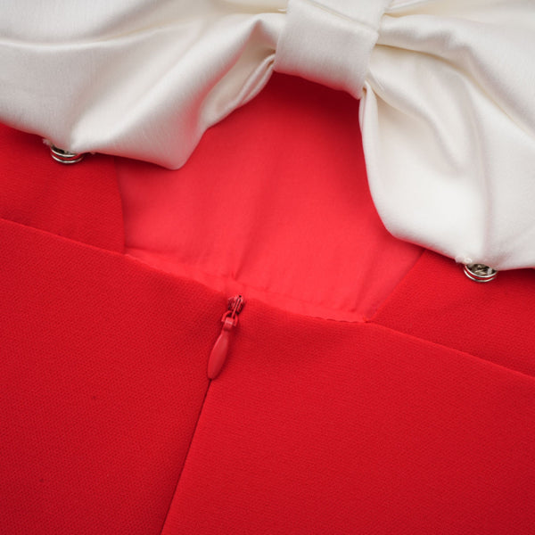 VESTIDO LAZO PERLADO