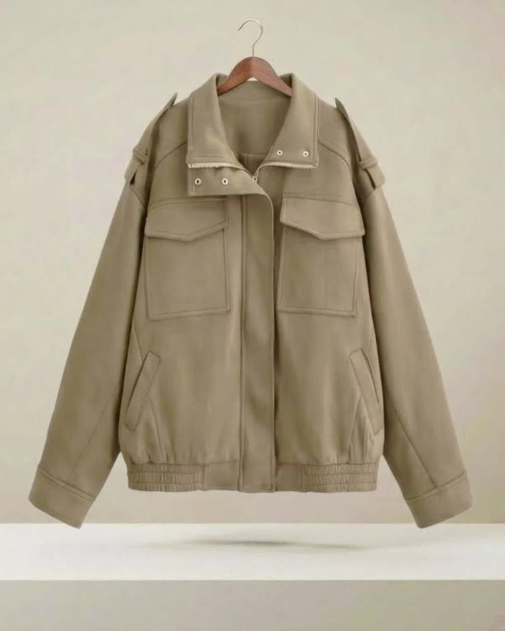 CHAQUETA ANTE MARFIL