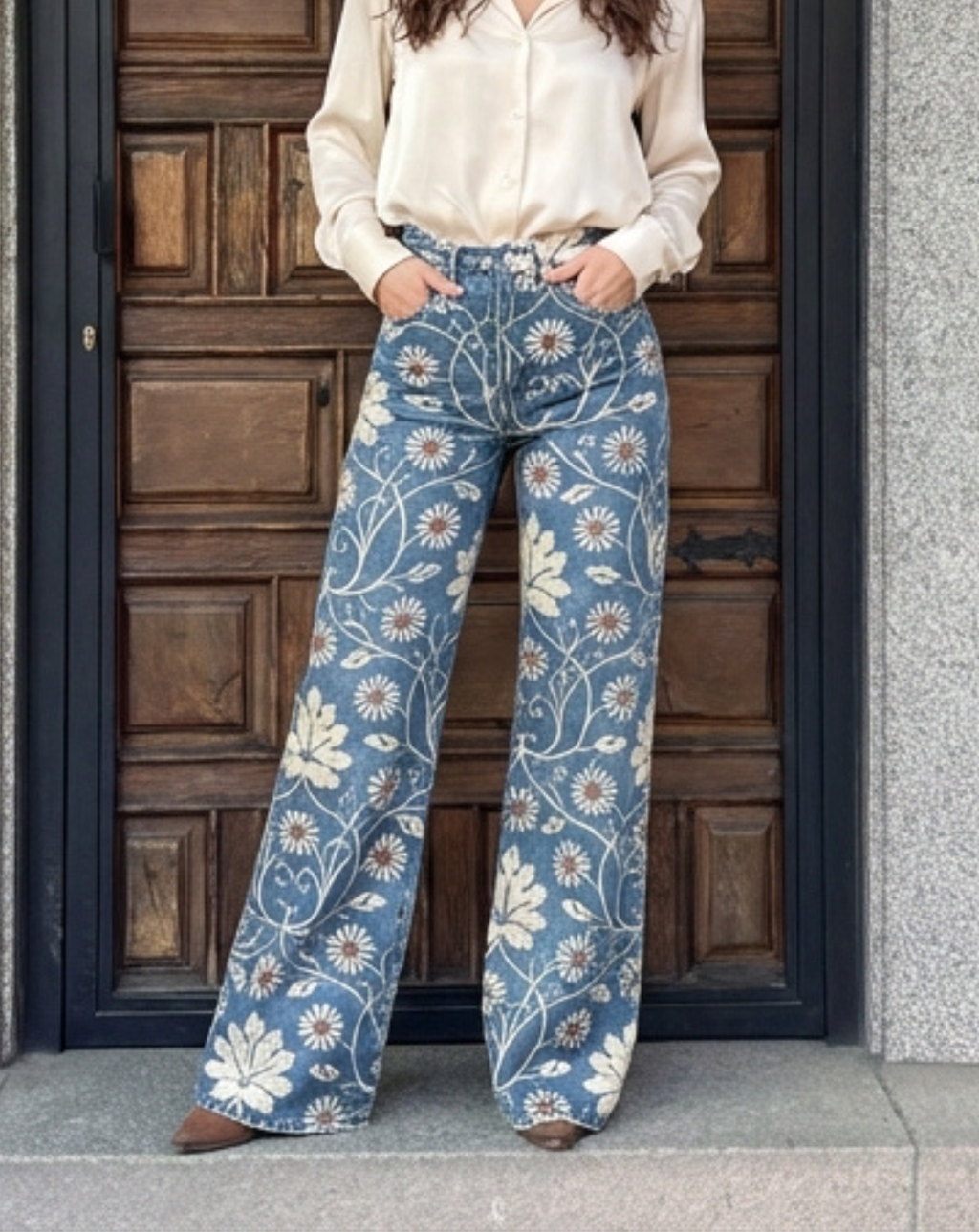 PANTALONES FLORES