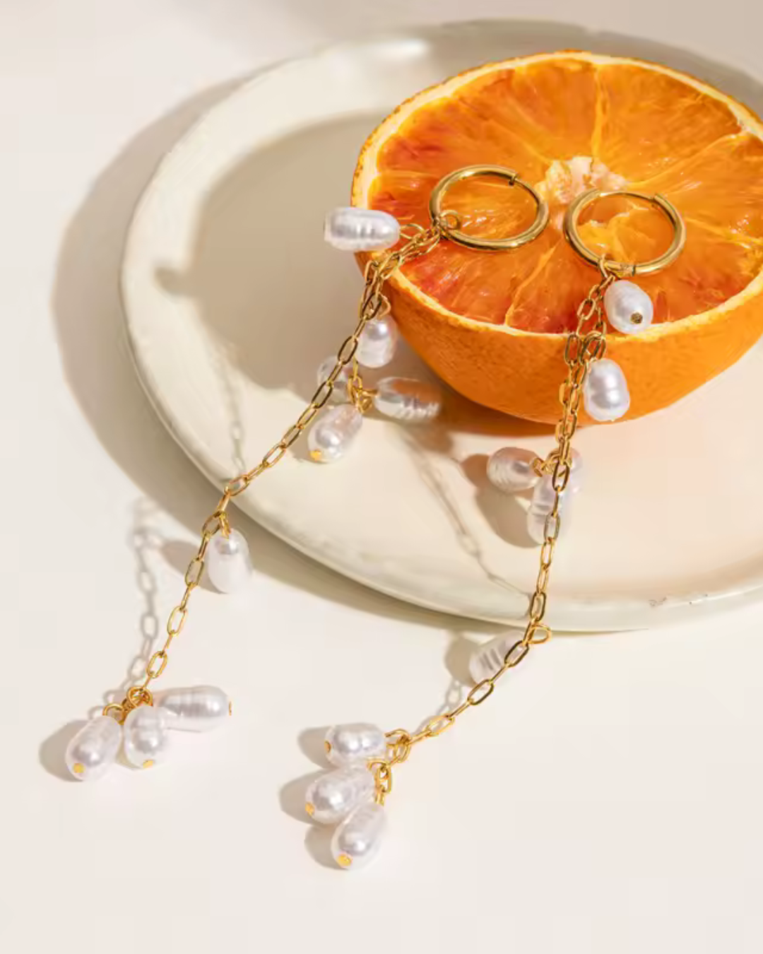 PENDIENTES LARGOS PERLAS