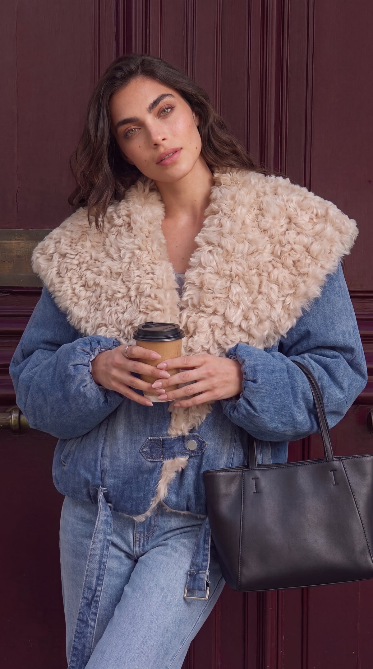 CHAQUETA DENIM PELO