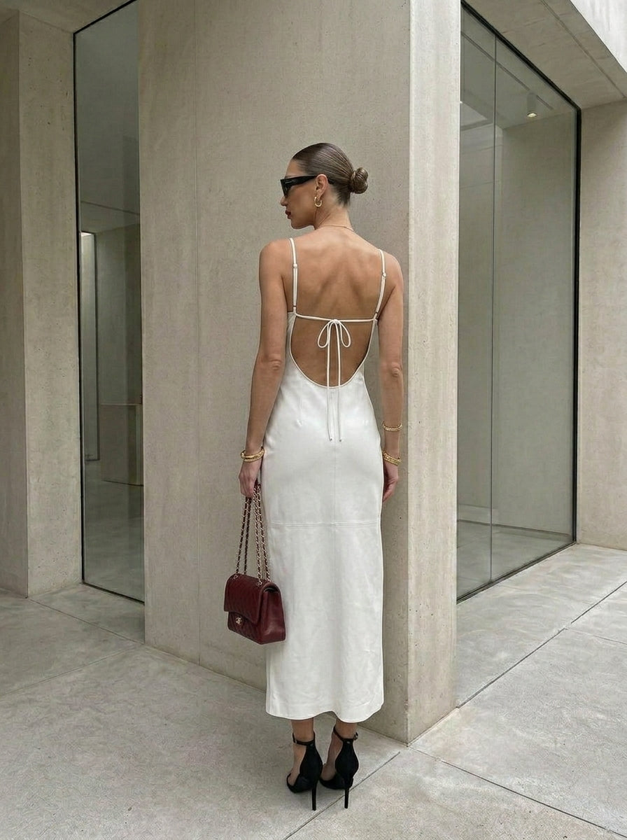 VESTIDO SATÉN WHITE