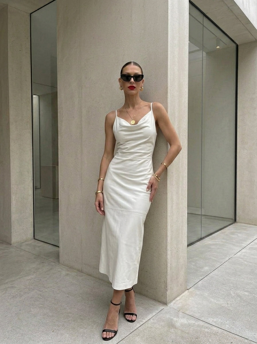 VESTIDO SATÉN WHITE