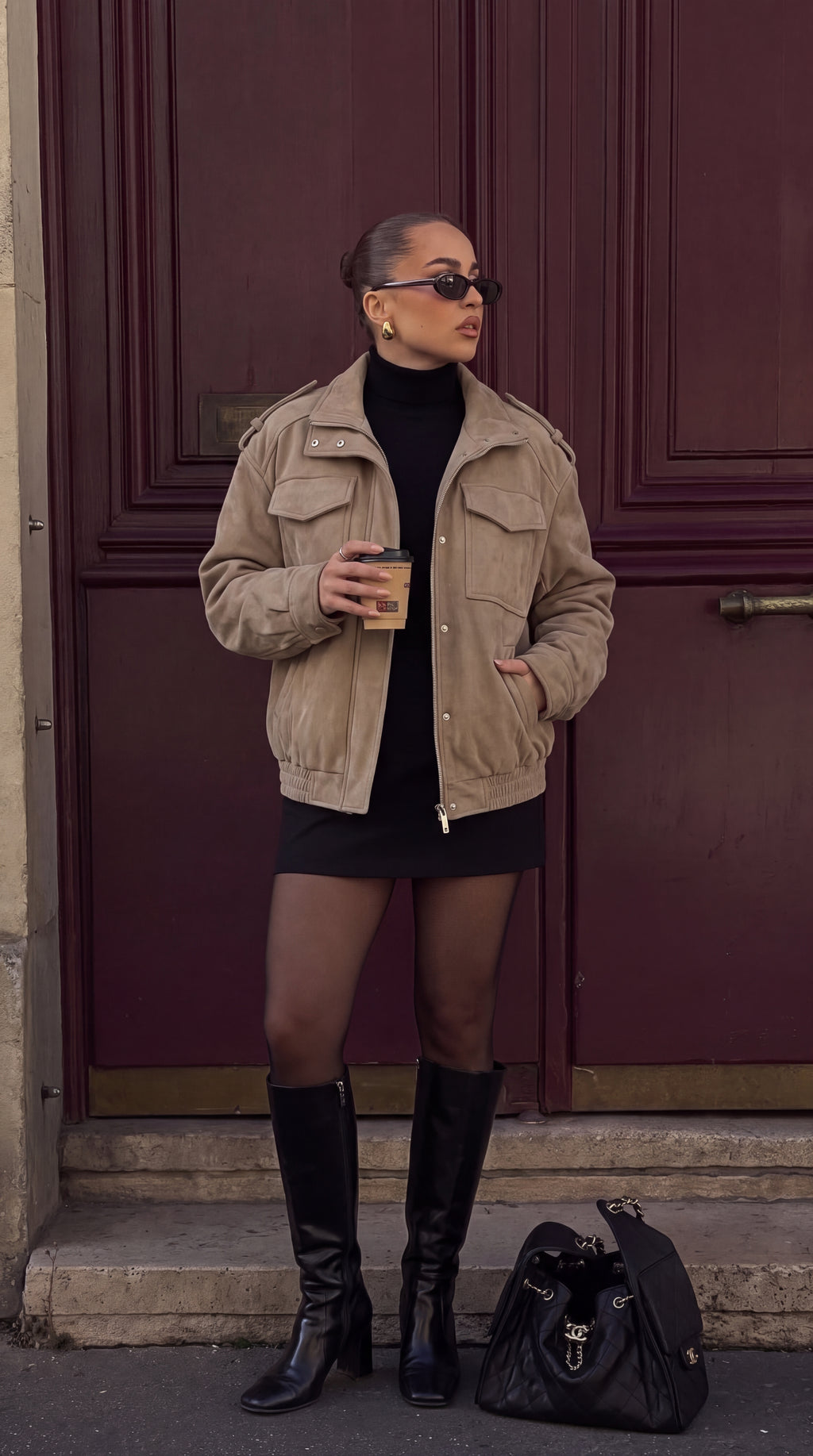 CHAQUETA ANTE MARFIL