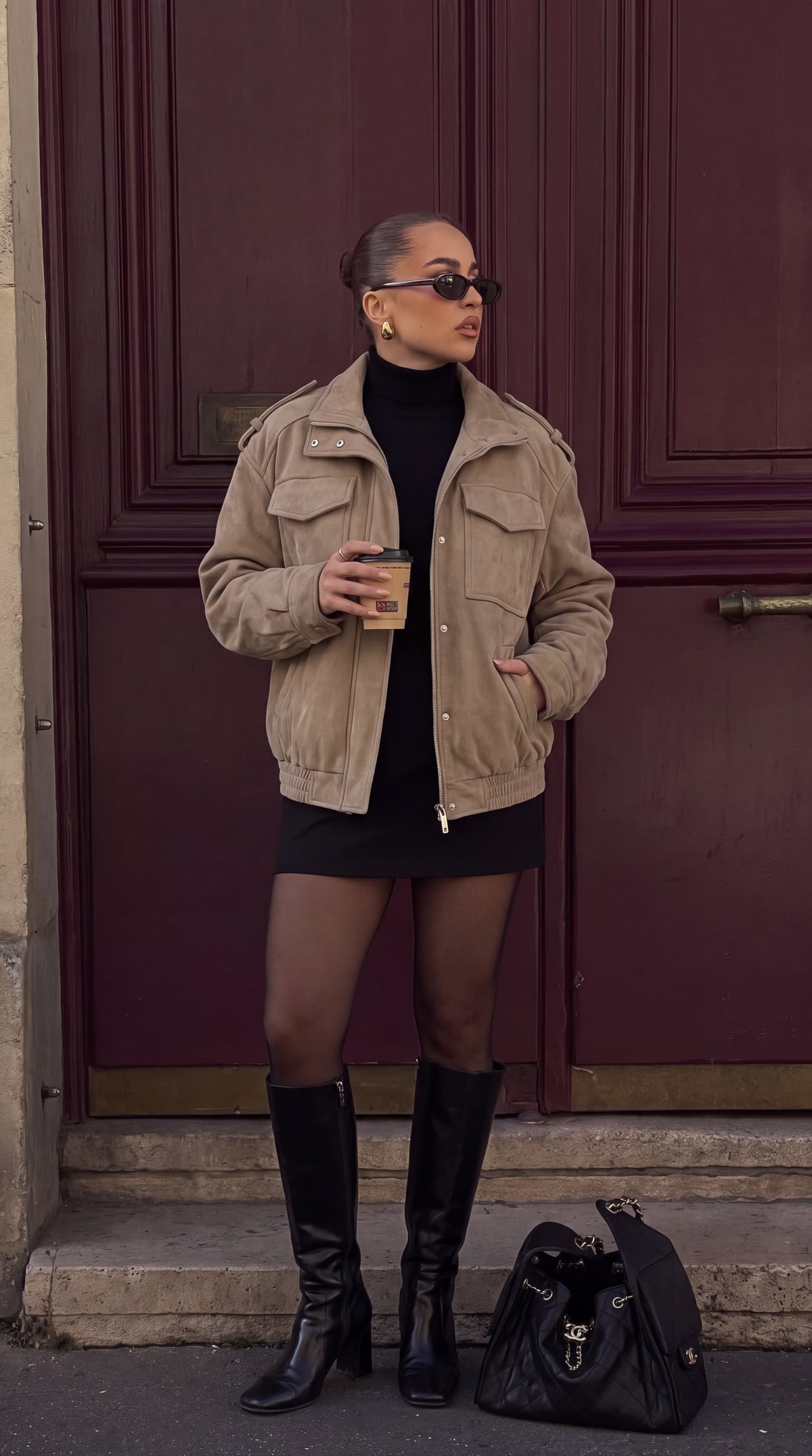 CHAQUETA ANTE MARFIL