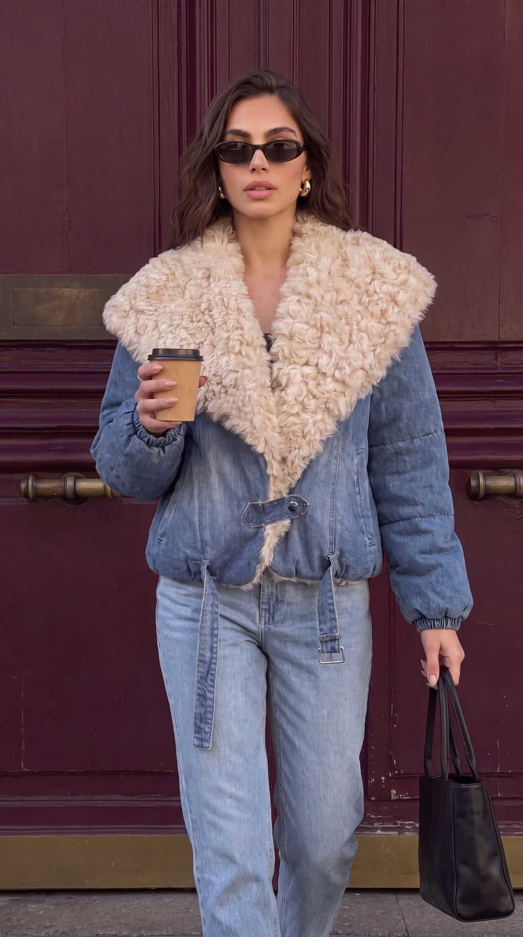 CHAQUETA DENIM PELO