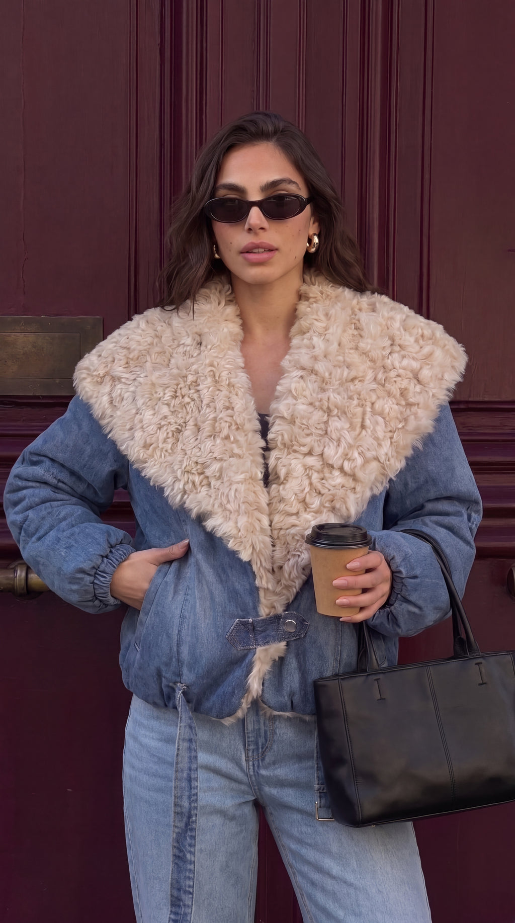 CHAQUETA DENIM PELO