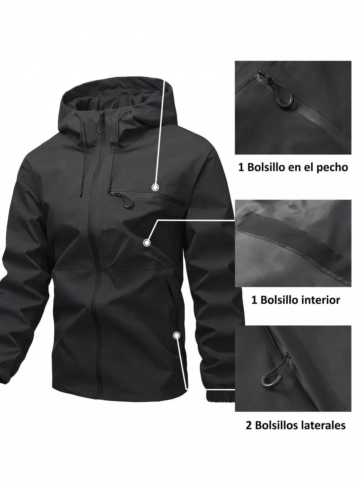 CHAQUETA IMPERMEABLE 3 EN 1