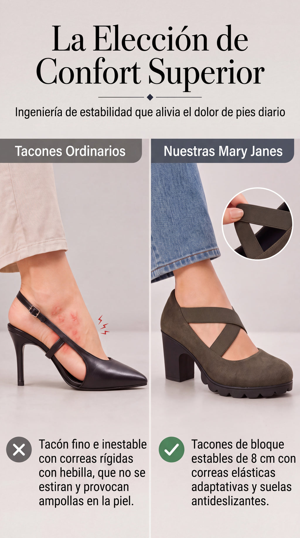 Zapatos Mary Jane - con punta redonda, correa cruzada, tacón ancho, plataforma.