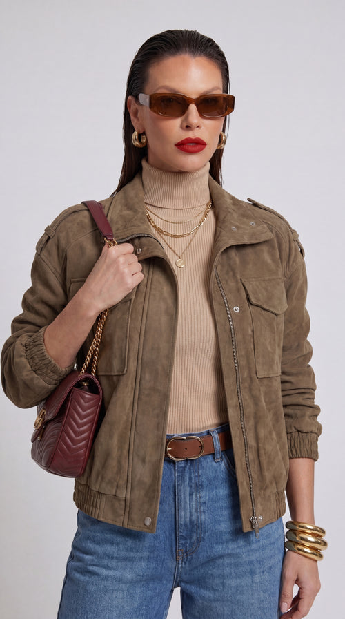CHAQUETA ANTE MARFIL