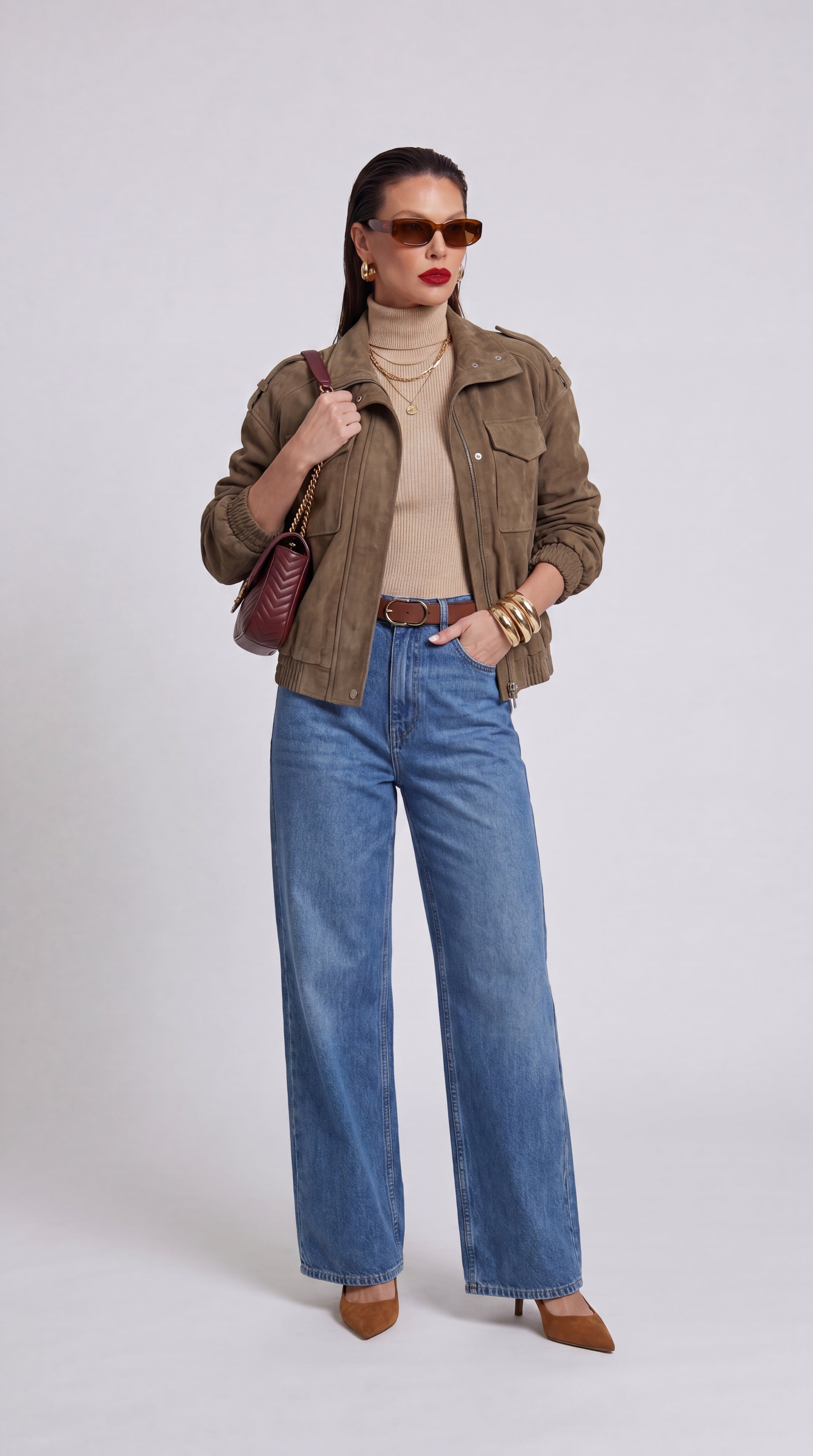 CHAQUETA ANTE MARFIL