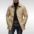 Gabardina de hombre impermeable de largo medio